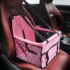 Skladacia bezpečnostná sedačka pre psa do auta, prepravka pre domáce zvieratá, ružová