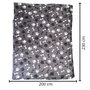 Obraz 3/4 - Pléd s kostnými vzormi z wellsoft materiálu, 200 x 230 cm, šedý