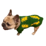 Obraz 5/5 - Zelený bavlnený sveter pre psa s potlačou dinosaurov, veľkosť S