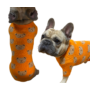 Obraz 1/4 - Bavlnený sveter pre psa so vzorom medvedíka, oranžový, veľkosť S