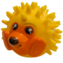 Obraz 1/4 - Fogtisztító süni labda - csipogó játék kutyáknak, 8 cm, sárga