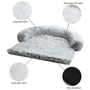 Obraz 5/5 - Pet Bed Deka pre psa na gauč, sivá, M (90 x 90 x 16 cm)
