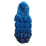 Obraz 3/3 - Zimný kabát pre psov s kožušinovou kapucňou, modrý, veľkosť L