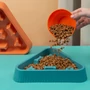 Obraz 3/6 - Trojuholníková miska proti peneniu pre psov, žltá