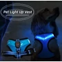 Obraz 1/9 - Nočný LED postroj pre psov s osvetlením, modrý, S
