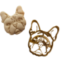 Obraz 1/2 - Francia bulldog fej mintás sütemény kiszúró, arany
