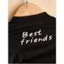 Obraz 5/5 - Bavlnený oblek pre psa "Best friends", čierny - XL