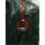 Obraz 1/2 - "Merry Woofmas!" keramická čierna ozdoba na vianočný stromček s francúzskym buldočkom v darčekovej krabičke