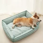 Obraz 6/6 - Pet bed, veľkosť M, svetlozelená kockovaná farba pre psa / mačku