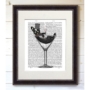 Obraz 2/3 - Francúzsky buldog v pohári na martini - knižná tlač, umelecká tlač