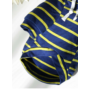 Obraz 4/4 - Pruhovaná mikina s kapucňou pre psa, modro-žltá, XL